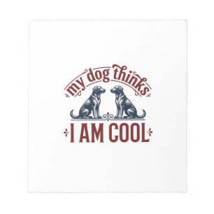 Funny Dog Quote Vintage Engraving T-Shirt Design_1 Notepad