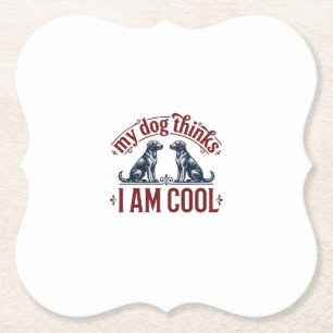 Funny Dog Quote Vintage Engraving T-Shirt Design_1 Paper Coaster