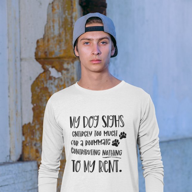 Funny Dog Quote w/ Custom Photo Men's Long Sleeve  T-Shirt (Creator Uploaded)