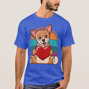 Funny Dog   Retro I Heart Dog  Cute Chihuahua Dog  T-Shirt