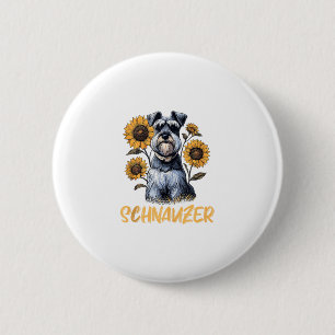 Funny Dog Schnauzer  6 Cm Round Badge