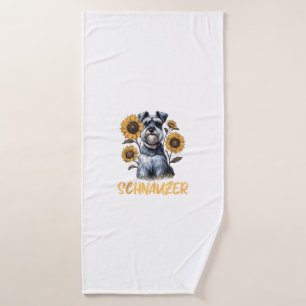 Funny Dog Schnauzer Bath Towel