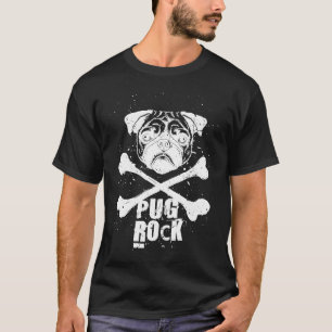 Funny Dog T Pug Rock Graphics Plus Size T-Shirt