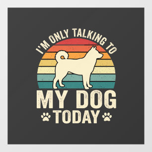 Funny Dog Talking Retro Sunset
