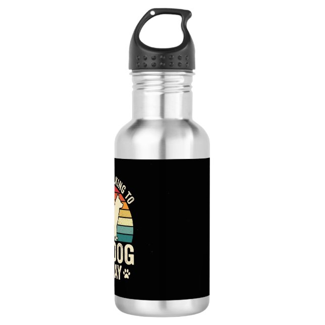 Funny Dog Talking Retro Sunset 532 Ml Water Bottle (Front)
