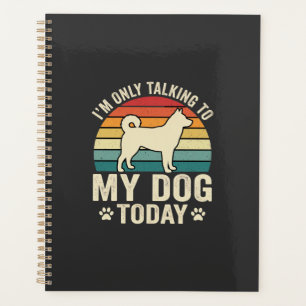 Funny Dog Talking Retro Sunset Planner