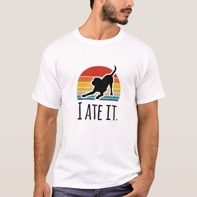 Funny Dog Tees Black Lab "I Ate It" Dog Mum And Do (Front)