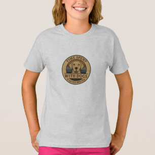 Funny Dog – Time spent with dogs is never wasted T-Shirt