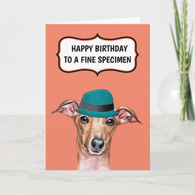 Funny dog to father mother fine wine humor card (Front)