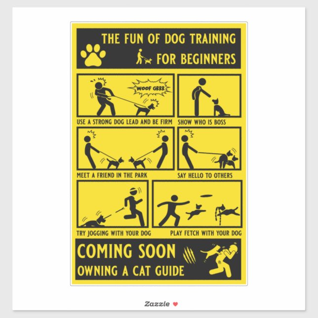 Funny Dog Training Instruction Manual (Sheet)