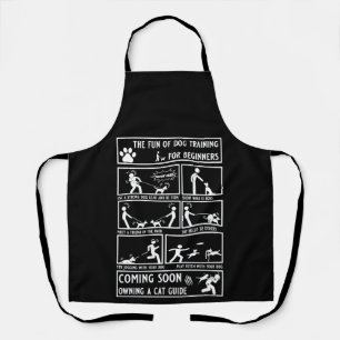 Funny Dog Training Instruction Manual Apron