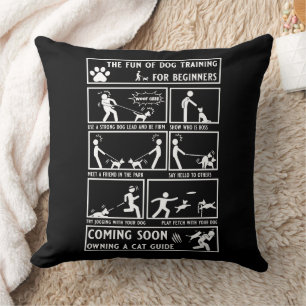 Funny Dog Training Instruction Manual Cushion
