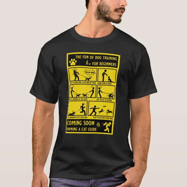 Funny Dog Training Instruction Manual T-Shirt (Front)