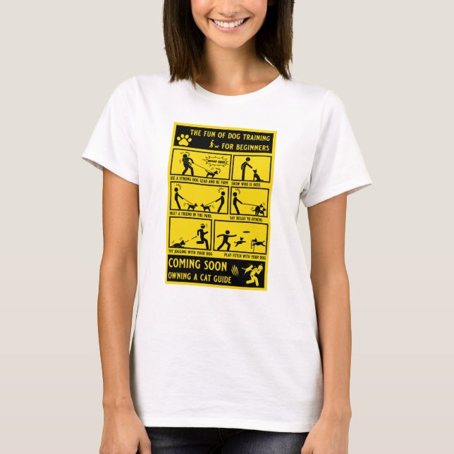 Funny Dog Training Instruction Manual T-Shirt (Front)