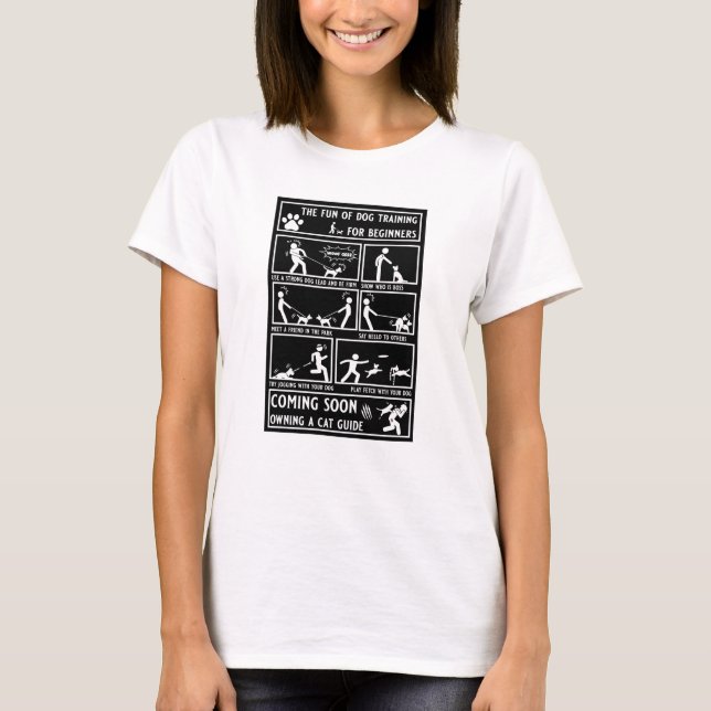 Funny Dog Training Instruction Manual T-Shirt (Front)