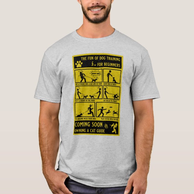 Funny Dog Training Instruction Manual T-Shirt (Front)