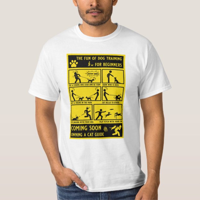 Funny Dog Training Instruction Manual T-Shirt (Front)
