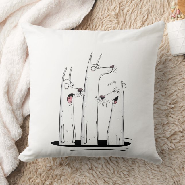 Funny Dog Trio  Cushion (Blanket)