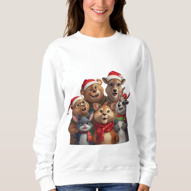 Funny Dog Trio Hoodie – Cute Animal Sweatshirt  (Front)