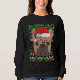 Funny Dog Ugly Christmas French Bulldog Santa Paja Sweatshirt
