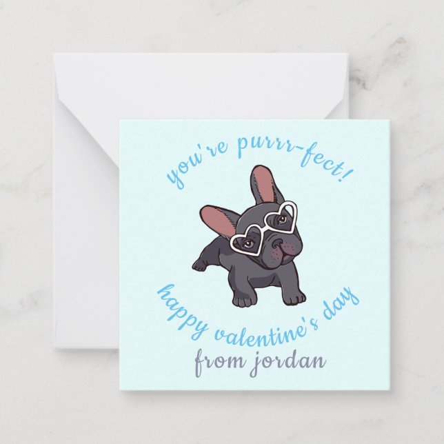 funny dog  valentine's day  note card (Front)