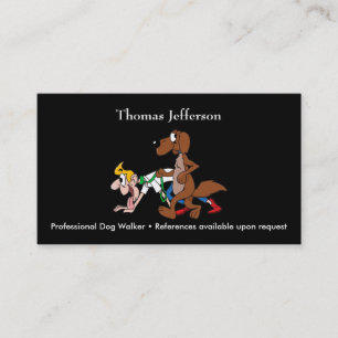 Funny Dog walker Business Card