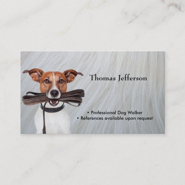 Funny Dog walker  Business Card (Front)