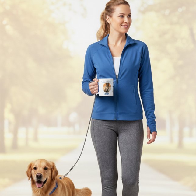  Funny Dog  Walking Buddy Sunglasses Personalize Coffee Mug (Creator Uploaded)