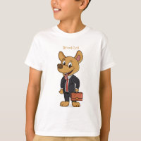 Funny dog wearing business suit cartoon