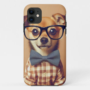 Funny Dog Wearing Glasses and Bowtie Case-Mate iPhone Case