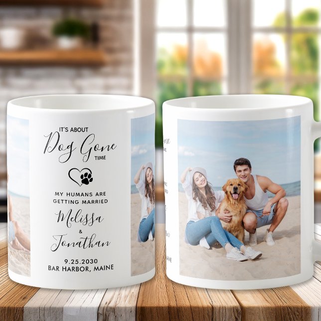 Funny Dog Wedding Personalised 2 Pet Photo  Coffee Mug (Creator Uploaded)