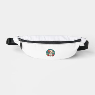 Funny Dog with Christmas Stars for Festive Season  Bum Bags