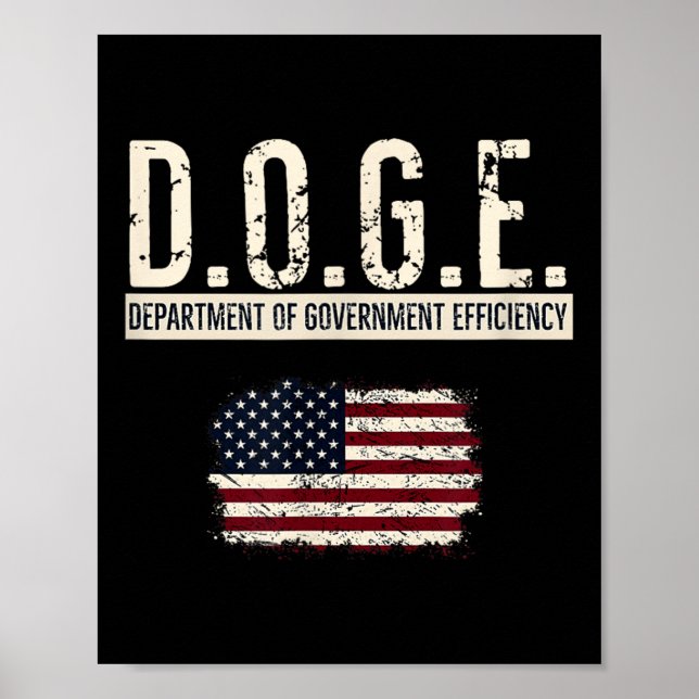 Funny Doge Department Of Government Efficiency Poster (Front)