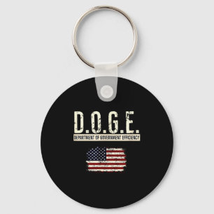 Funny Doge Department Of Government Efficiency Tee Key Ring