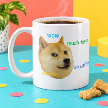 Funny Doge Meme Shiba Inu Wow Much Coffee