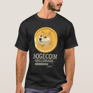 Funny Dogecoin Millionaire HODL Doge Coin Crypto T-Shirt