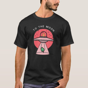 Funny Dogecoin UFO To The Moon HODL Doge Alien Abd T-Shirt