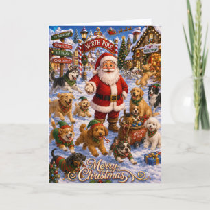 Funny Doggie Daycare Appreciation Christmas Holiday Card