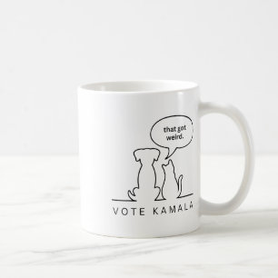 Funny Dogs And Cats That Got Weird Vote Kamala  Coffee Mug