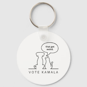 Funny Dogs And Cats That Got Weird Vote Kamala Key Ring