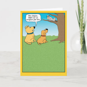 Funny Dogs and Squirrel Birthday Card