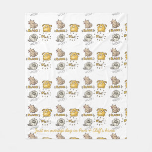 Funny Dogs Barking for the Owner with Noisy Dogs Fleece Blanket