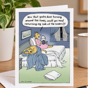 Funny Dogs Cartoon Couple Wedding Anniversary Card