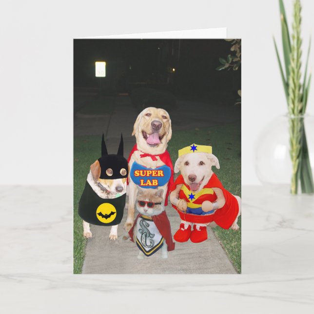 Funny Dogs Halloween Card (Front)