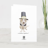 Funny Dogs/Labs Thanksgiving Holiday Card (Back)
