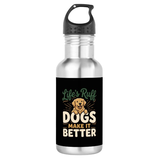 Funny Dogs Make It Better 532 Ml Water Bottle (Front)