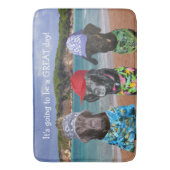 Funny Dogs on the Beach Bath Mat (Front Vertical)