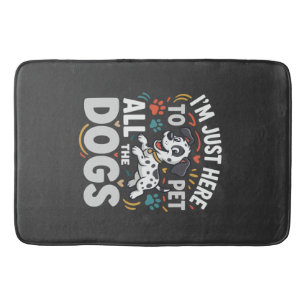 Funny Dogs Pet Lover Vector Bath Mat