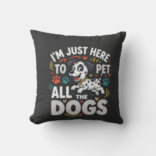 Funny Dogs Pet Lover Vector Cushion