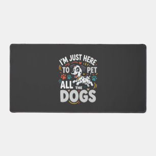Funny Dogs Pet Lover Vector Desk Mat